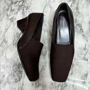 Naturalizer 90s leather Brown Kitten Heels size 9 square toe vintage